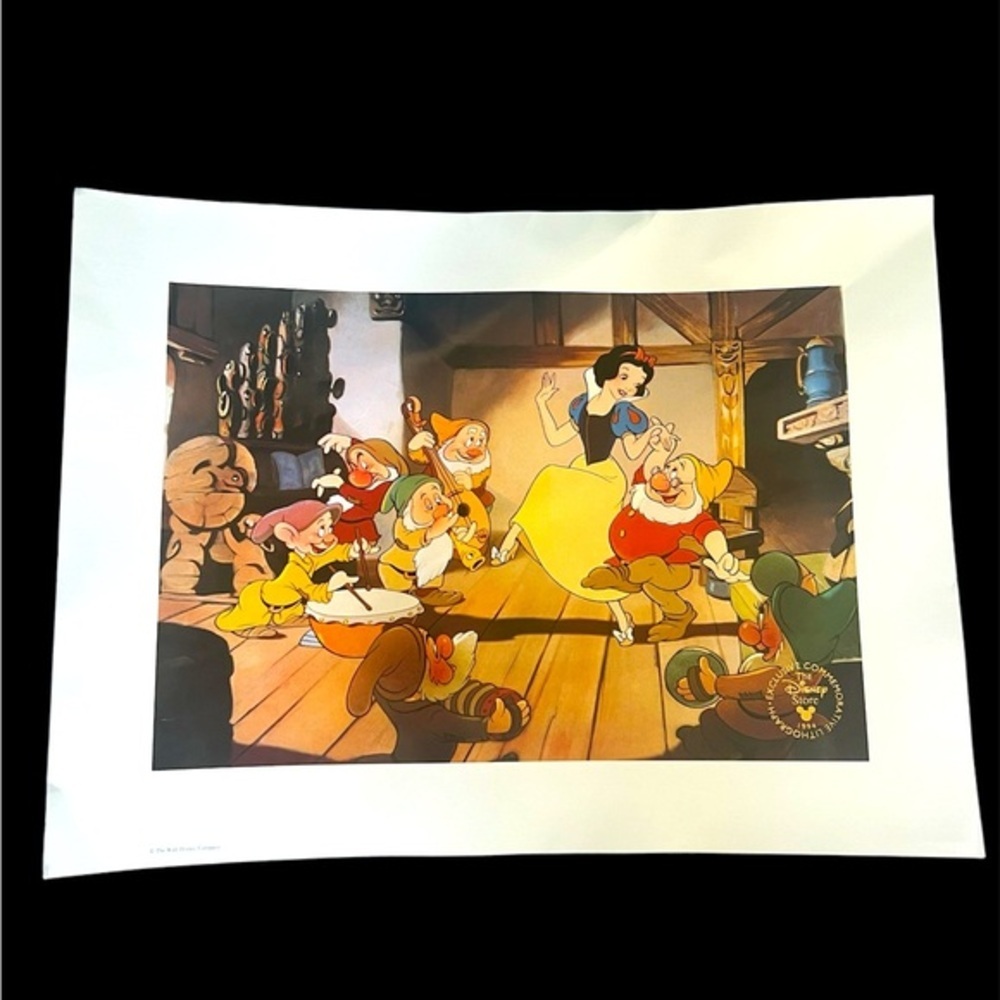 Snow White And The Seven Dwarfs Lithograph Disney Store Exclusive 1994